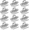 12 Pcs Pad Eye Hooks, 1.8 inches Stainless Steel Screw Hooks, Plant Hangers with Screws Anchors for String Lights