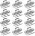 12 Pcs Pad Eye Hooks, 1.8 inches Stainless Steel Screw Hooks, Plant Hangers with Screws Anchors for String Lights