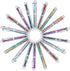 favide 22 Pack 0.5mm 6-in-1 Multicolor Ballpoint Pens, Retractable for Office School Supplies, Kids Party Favors