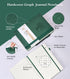 Graph Paper Journal, 360 Numbered Pages, Thick 100gsm Graphing Paper, B5 Large Hardcover for Writing (Green)