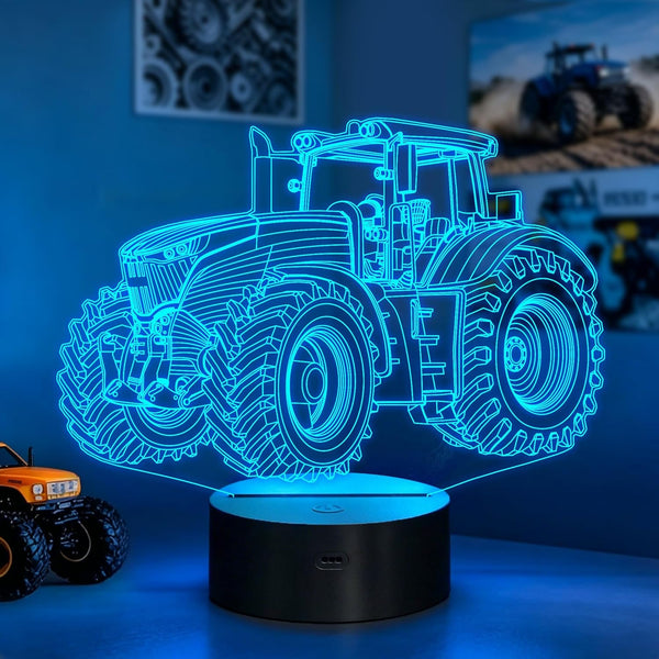 Tractor 3D Night Light for Kids, Truck Lover Gifts for Boy Teen,