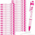 Woanger 36 Pcs Baby Shower Pens, Retractable Gel Pens, Blue or Pink Baby Shower Favors, Thank You Gifts