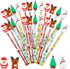Qilery 24 Pcs Christmas Pencils, Assorted Multi Point Stackable Push Pencil, Xmas Party Favors