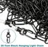 15 66 garini Feet Industrial Black Light Fixture Chain, Adjustable Metal Pendant Chandelier Chain Extension
