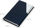 homEdge Business Card Holder, Slim Professional 2 Packs PU Leather + Stainless Steel Case - Black and Blue