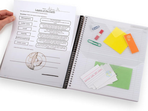 Five Star Interactive Notetaking Spiral Notebooks, 3 Pack, 1-Subject, College Ruled Paper, 11" x 8-1/2", 100 Sheets,