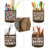 Wooden Spinning Pen Holder for Desk I'll Remember It Later Pencil Holder Cute Organizer Funny Desk Decor Pencil Case Art Supply Storage Box for Home Office (Brown) by Outus