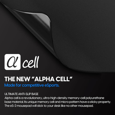 Pulsar ES2 Esports Professional Level Gaming Mouse Pad, 3mm Thickness, Anti-Slip Base, 16.5in x 13in, Black