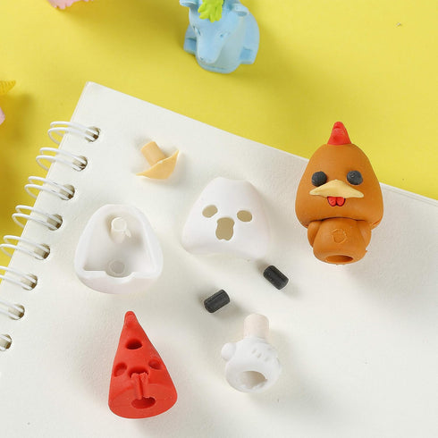Mr. Pen Animal Topper Erasers, 22 Pack, 8 Pack Take Apart Animal Erasers, Fun Pencil Toppers for Kids, Easter Egg