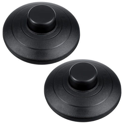 PEOVLVN 2 Pack Foot Pedal Switch, Floor Foot Switch for Lamp Round Black