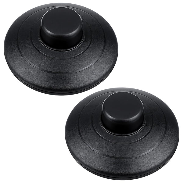 PEOVLVN 2 Pack Foot Pedal Switch, Floor Foot Switch for Lamp Round Black