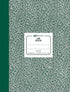 National Composition Lab Notebook, Quadrille Rule, Green Cover, (60) 10.13 x 7.88 Sheets