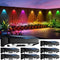 Solar Fence Lights 8 Pack 9 Colors & 11 Lighting Modes Solar