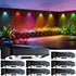 Solar Fence Lights 8 Pack 9 Colors & 11 Lighting Modes Solar