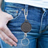 Retractable Keychains Badge Reel Holder, Stainless Steel Keyring with 60cm Steel Wire Rope