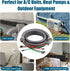 6FT 1/2" 310AWG 90 Non-Metallic Liquid-Tight Conduit Kit, Pre-Wired Electrical Whip with THHN Copper Wires