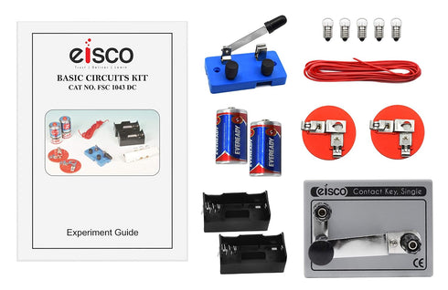 Bulbs, EISCO Morse Code Circuits Kit - Explore Electrical Circuits & Morse Code - Build Basic, Parallel & Series