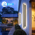 YCMGEAD 11.82in Ip65 3000k 9W Outdoor Wall Light LED Long Wall Sconce Waterproof Black Modern Outdoor Lights Metal