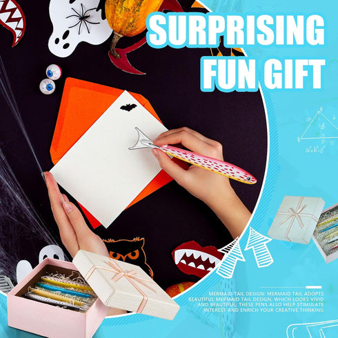 Outus Kawaii Novelty Fishing Pen Ballpoint Ink Pens, 0.7 mm Realistic Fish Decoration for Party Favors (50 Pieces)