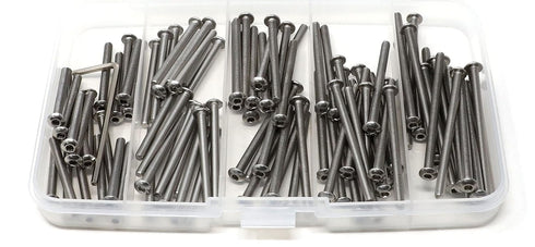 iexcell 100 Pcs M3 x 30/35/40/45/50 Stainless Steel 304 Hex Socket Button Head Cap Screws Assortment Kit