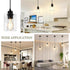 2 Pack) CANMEIJIA Modern Black Farmhouse Pendant Light with Glass Shade, Industrial Pendant Lighting, Island Lights