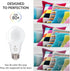Bulbs (2 Pack) A19 6W 40W E26 5000K Simba Lighting LED Outdoor Light with Photocell Sensor Dusk to Dawn Smart Auto On