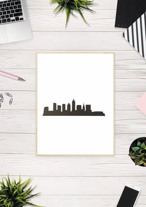 City of Cleveland Skyline Custom Stencil, Reusable & Sturdy 11" x 8.5" for Art, Crafts & DIY Projects