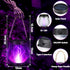 2 Pack 2 Pack) Jyoiat Solar Flame Lantern Hanging Outdoor Waterproof Purple - Flame Lanterns with Dual Charging Modes