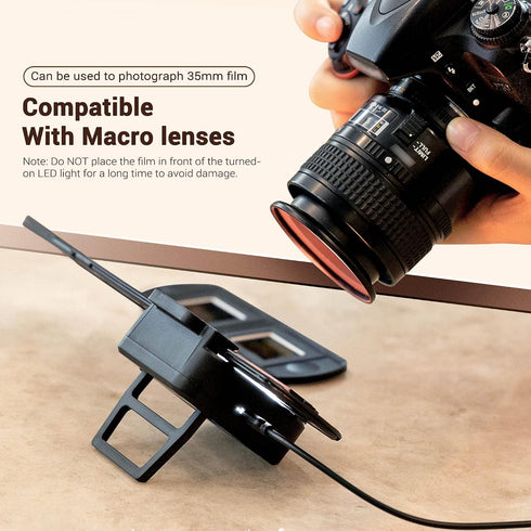 Kiorafoto 35mm Set 10 JJC Negative Film Scanning Copying LED Light Includes Slides Holder, Film Strip Holder, USB Light