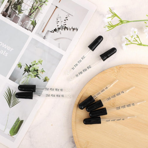 8pcs 1ml Eye Dropper, Glass Dropper with Measurements, Pipettes with Rubber Head for Medicine, Essential Oils, Feeding,