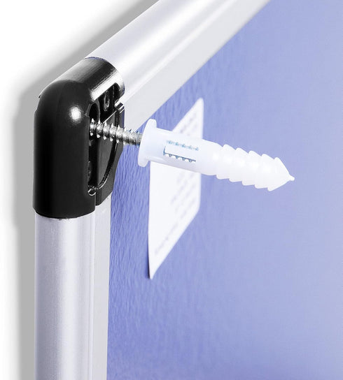 VUSIGN Monthly Calendar Whiteboard Cork Board Combo, 18" x 24", Planning Board with Silver Aluminium Frame