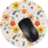 Round Gaming Mouse Pad, Non-Slip Rubber Base Mat with Stitched Edge 7.9 x 7.9 Inch, Adorable Flower