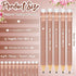 Crtiin 50 Pcs Mini Golf Pencils for Bridal Shower Games, Half Pencils with Eraser, 4 Inch Short Pocket (Rose Gold)