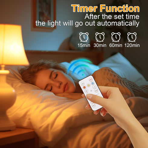 Rechargeable Battery Operated Light Bulbs, 300LM E26 Screw in (Magnetic Detachable) with Remote Control, Dimmable, Timer