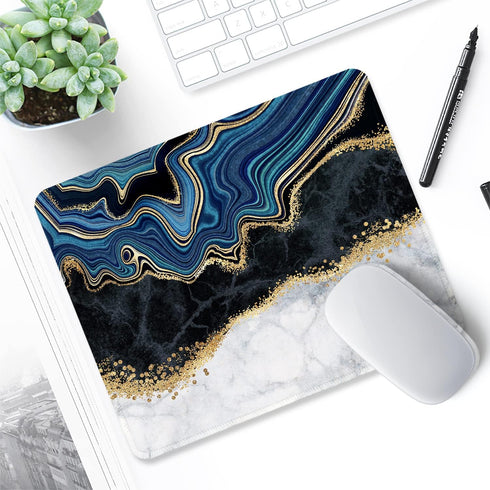 ITNRSIIET Abstract Art Marble Mouse Pad, 10.2×8.3×0.12 inches, Premium Textured, Waterproof, Non-Slip Rubber Base