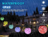 Sunlitec 25 Bulbs, IP65 8 4 15ft Solar LED String Lights, RGB Color Changing Bluetooth App Control, Waterproof, Scene