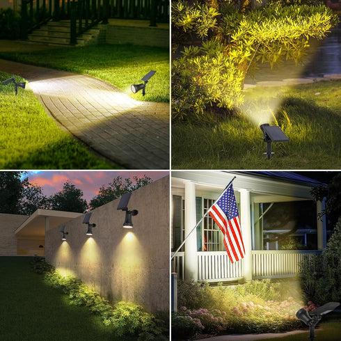 30LEDs 3 2-Pack) Bosceos Solar Lights Outdoor Waterproof, Solar Spot Pathway Lights with Modes, Garden Light Auto