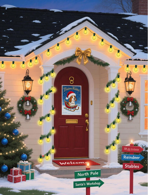 25FT G40 27 Bulbs, LED Outdoor Christmas String Lights Waterproof, Hanging Globe Patio Lights with LED Shatterproof