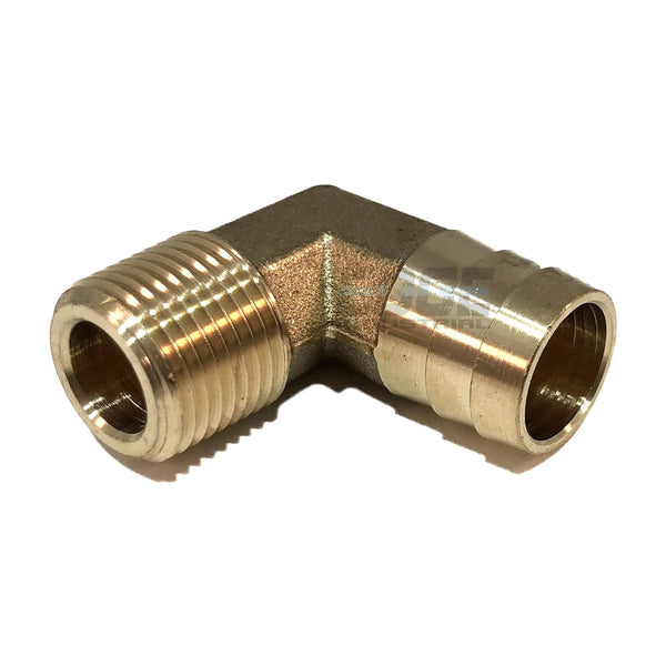 5/8" Hose ID to 3/8" Male NPT 90 Degree Brass Elbow Fitting