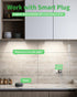Dimmable Counter 2pcs 12 Inch, 6000K Closet Plug-in Under Cabinet Lighting, Lights for Kitchen, Cold White Linkable USB