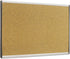 Quartet Bulletin Board, 30" x 18", Corkboard, Aluminum Frame, Tan (ARCB3018)