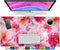 KOKO French Desk Mat, XL Pink Floral Large Mouse Pad for Keyboard, Cute Desk Accessories for Home Office