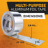 Lockport Aluminum Foil Tape, 2" x 225 ft, 3 Pack, HVAC Duct Sealing, Heat Insulation Tape & Ductwork Repairs