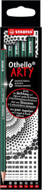STABILO Graphite Pencil Othello ARTY - Pack of 6, Assorted Grades 2B, B, HB, F, H, 2H