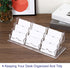 PATIKIL Business Card Holder for Desk, 3 Tiers 9 Slots Clear Acrylic Card Stand Organizer for Office Exhibition