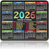 Livtoch 2026 Calendar Mouse Pad - 11.8"x9.8" Small Desk Mat Portable Computer Mousepad