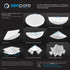 ZENPORE 18 cm Lab Filter Paper, Standard Qualitative Grade 1, Medium Flow 185 mm