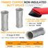 8 Gauge Butt Splice Connectors 30 PCS 8 AWG Non-Insulated Butt Connectors Uninsulated Crimp Wire Butt Connectors Tinned Copper Marine Grade Crimp Butt Terminals with 30 PCS 3:1 Heat Shrink Tube