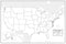 Large Blank United States Outline Map Poster - Laminated 36” x 24” Wall Map for Classroom or Home Study, Dry Erase