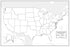 Large Blank United States Outline Map Poster - Laminated 36” x 24” Wall Map for Classroom or Home Study, Dry Erase